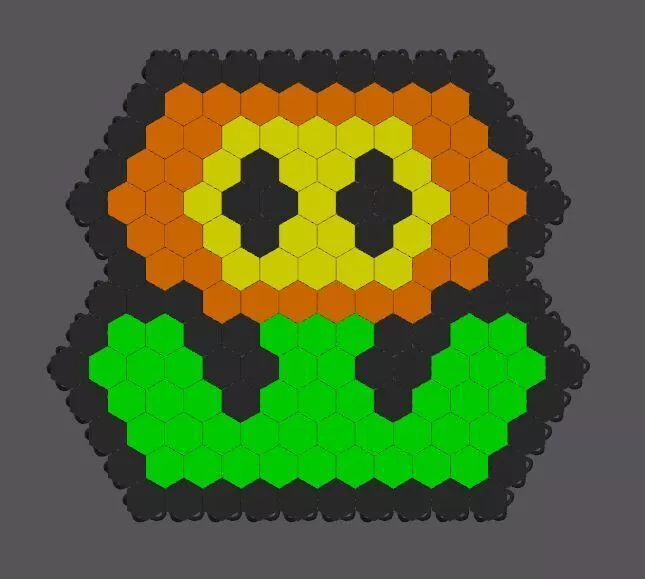 Mario Fire Flower Fabric Fire Power Edition 3D print model