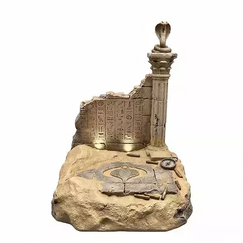 Ancient Desert Temple Diorama Base STL 3D Print Display