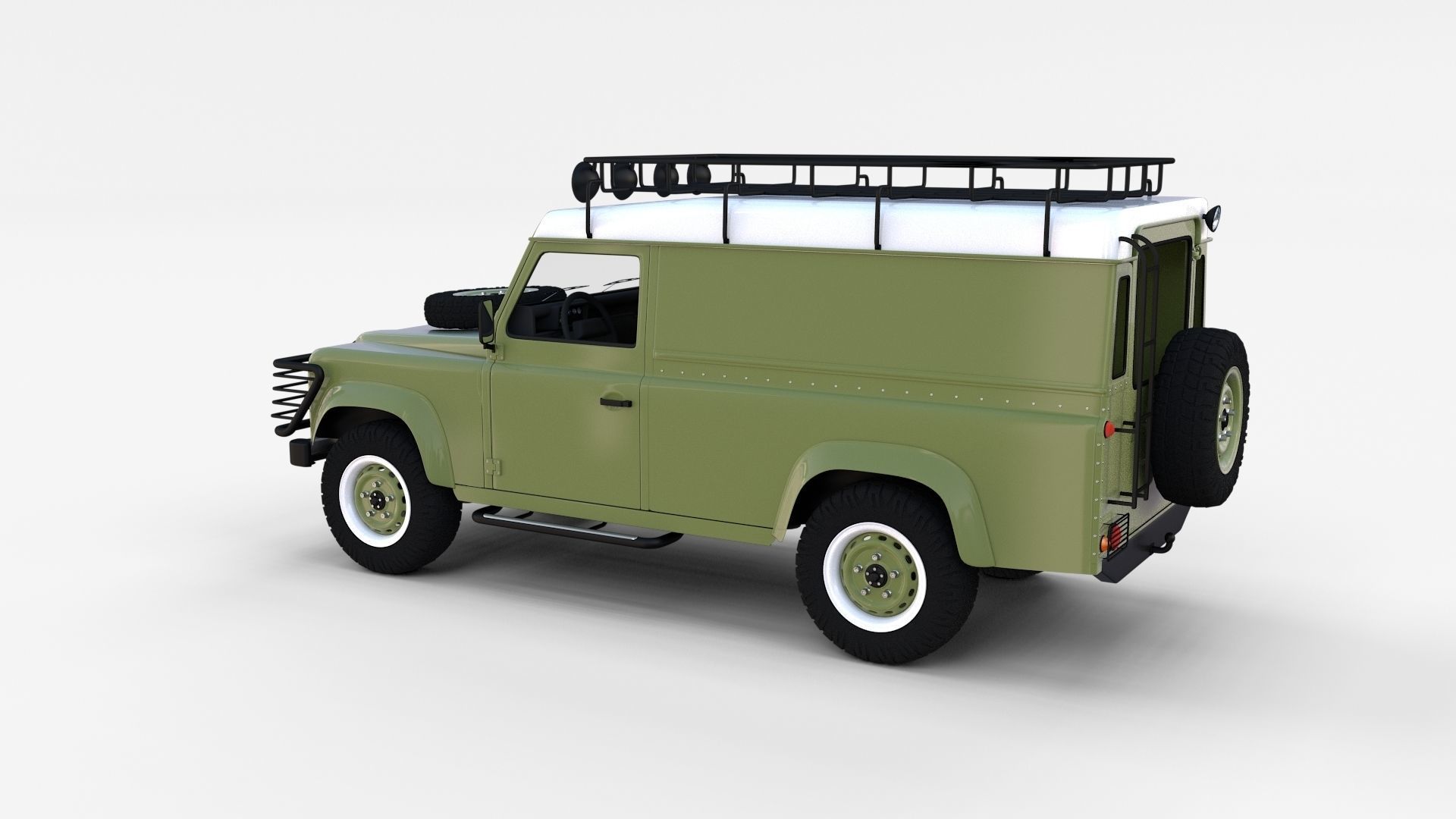Land Rover Defender Pack with interior 3D model_32