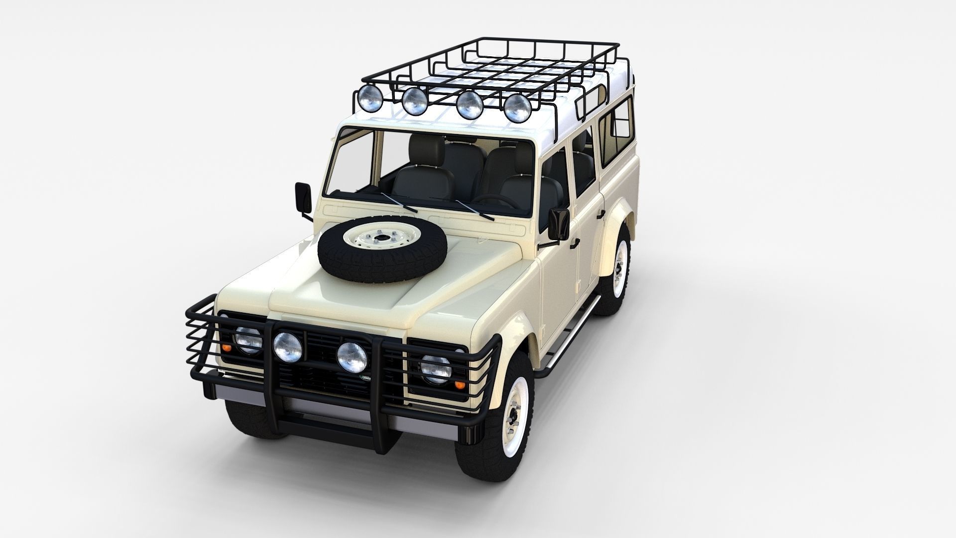 Land Rover Defender Pack with interior 3D model_34