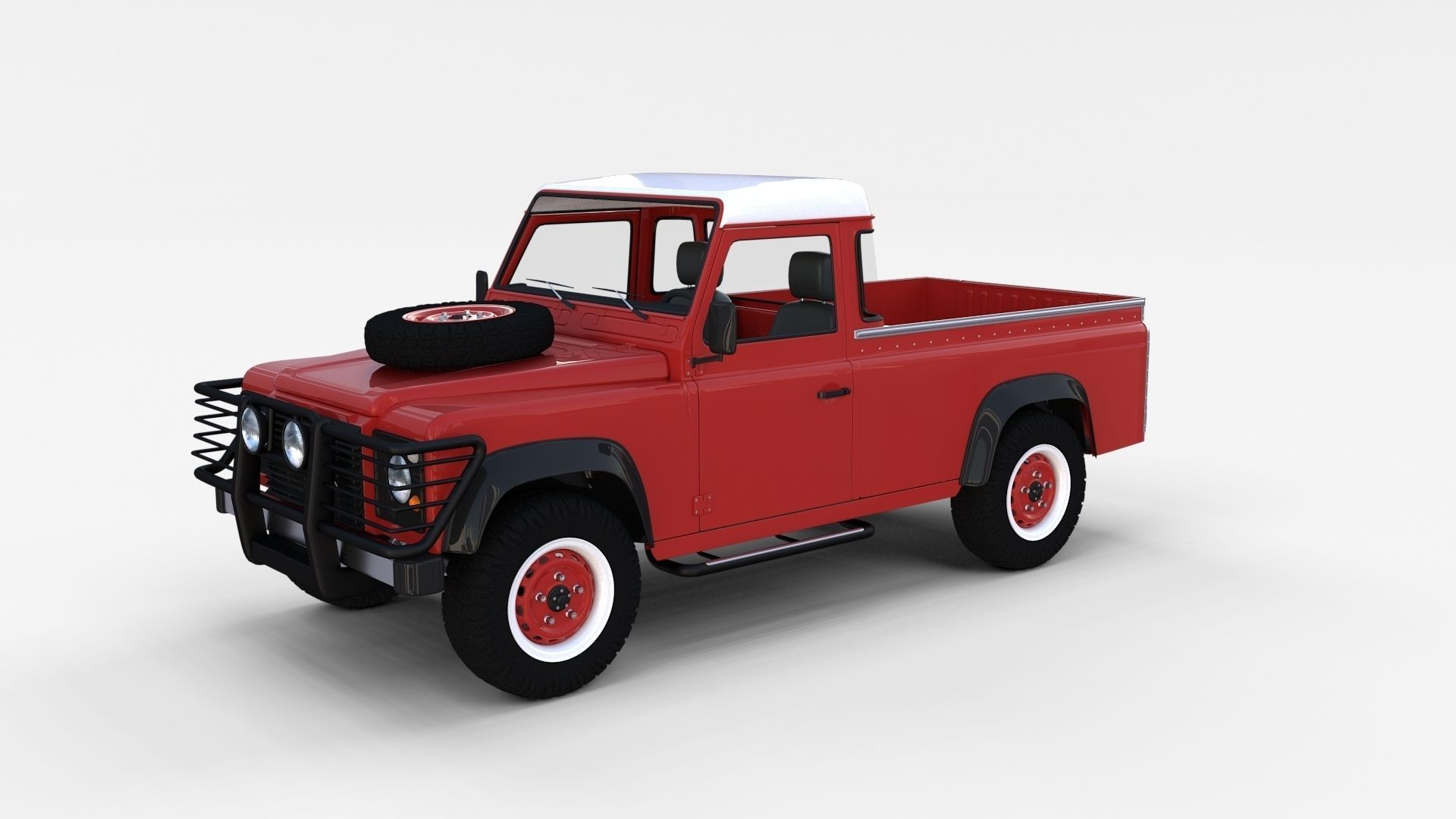 Land Rover Defender Pack with interior 3D model_3