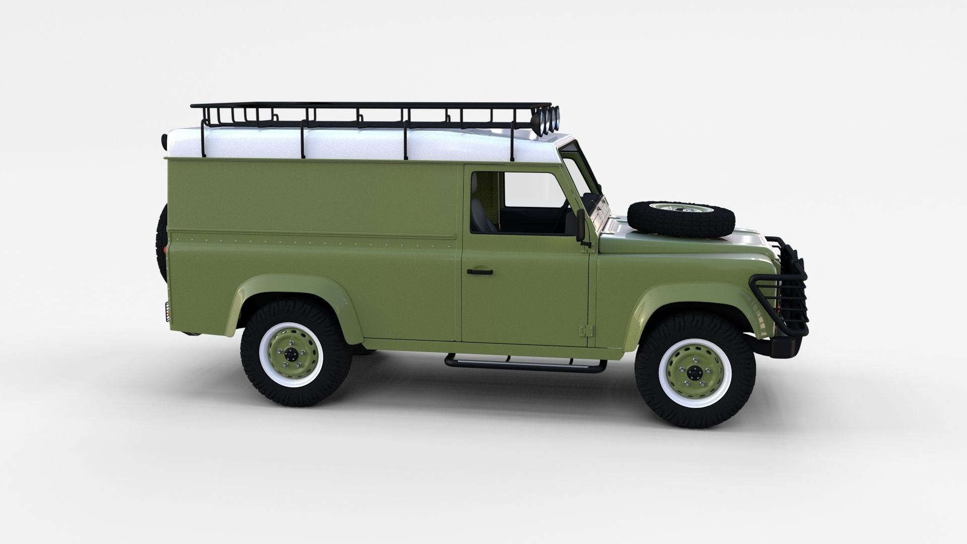 Land Rover Defender Pack with interior 3D model_19