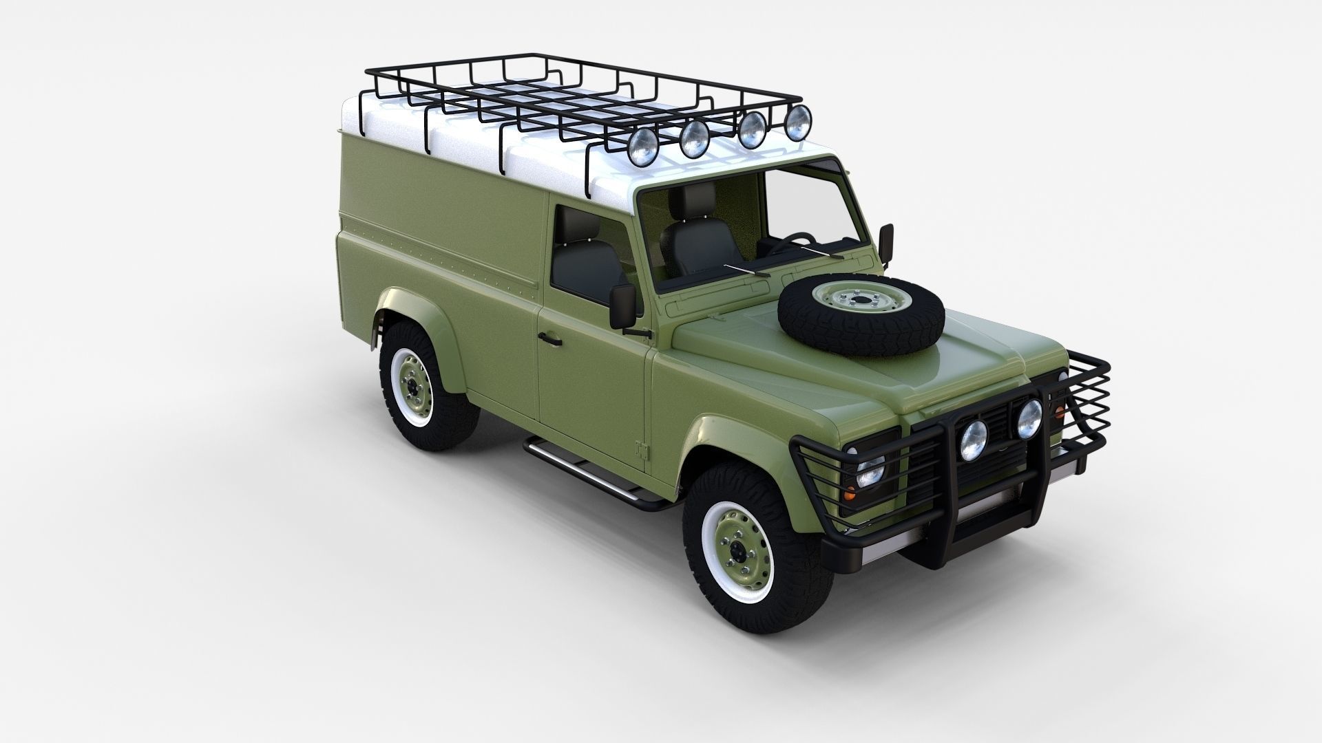 Land Rover Defender Pack with interior 3D model_30