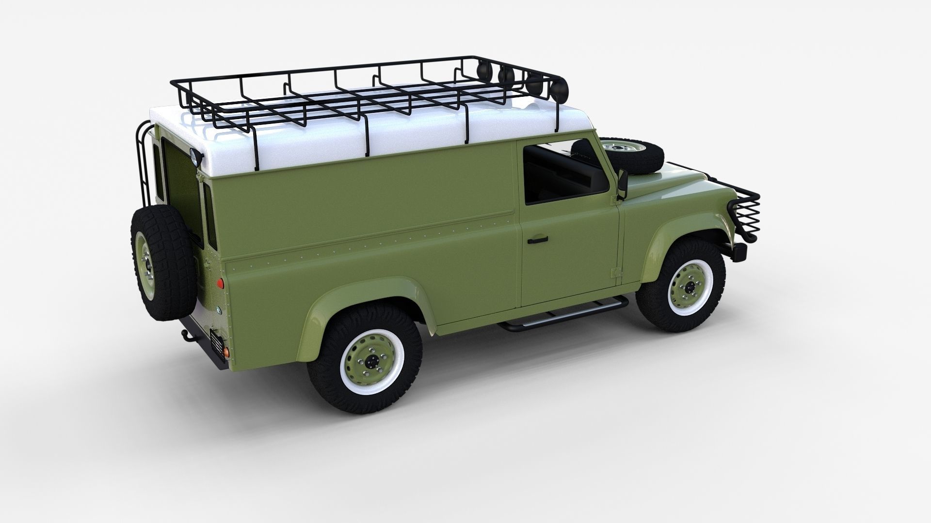 Land Rover Defender Pack with interior 3D model_83