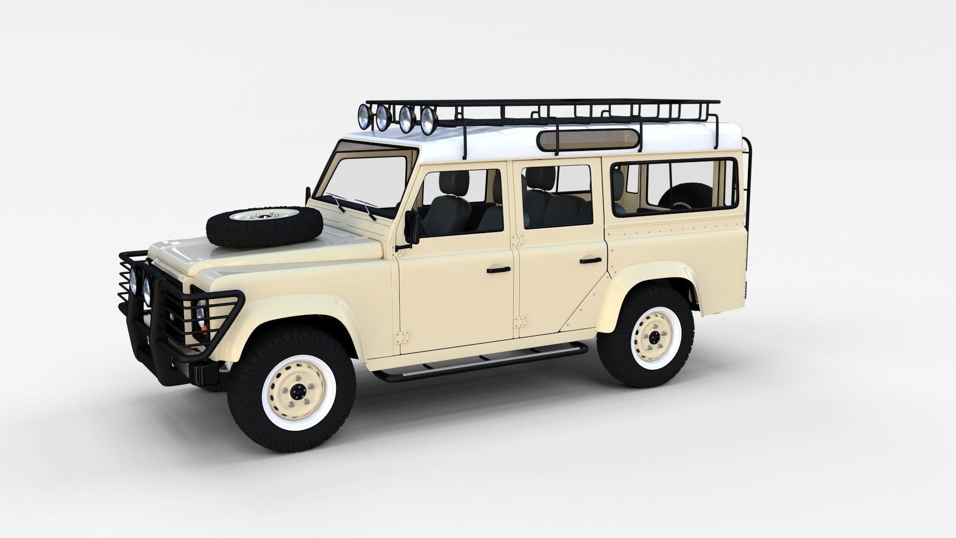 Land Rover Defender Pack with interior 3D model_6