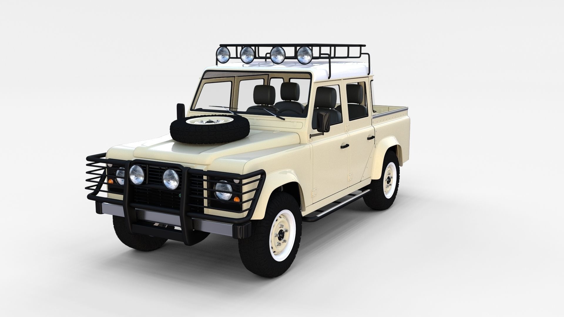 Land Rover Defender Pack with interior 3D model_5