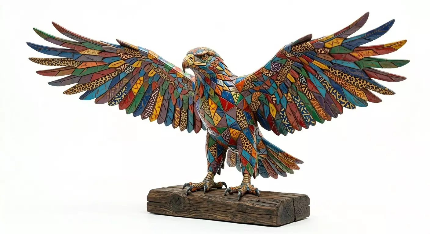Eagle in mosaic abstraction 3D model