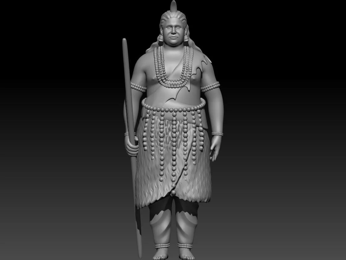 Fierce Mythical Warrior Guardian Statue - 3D Printable 3D print model