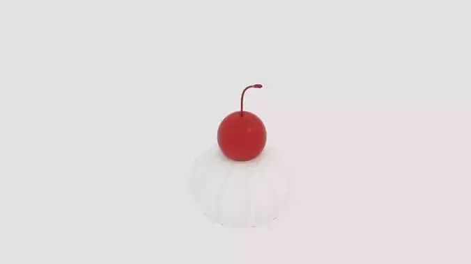 Cherry Cream Low-poly 3D model