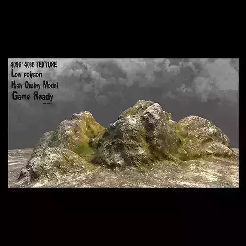 Rock mountain with rocks