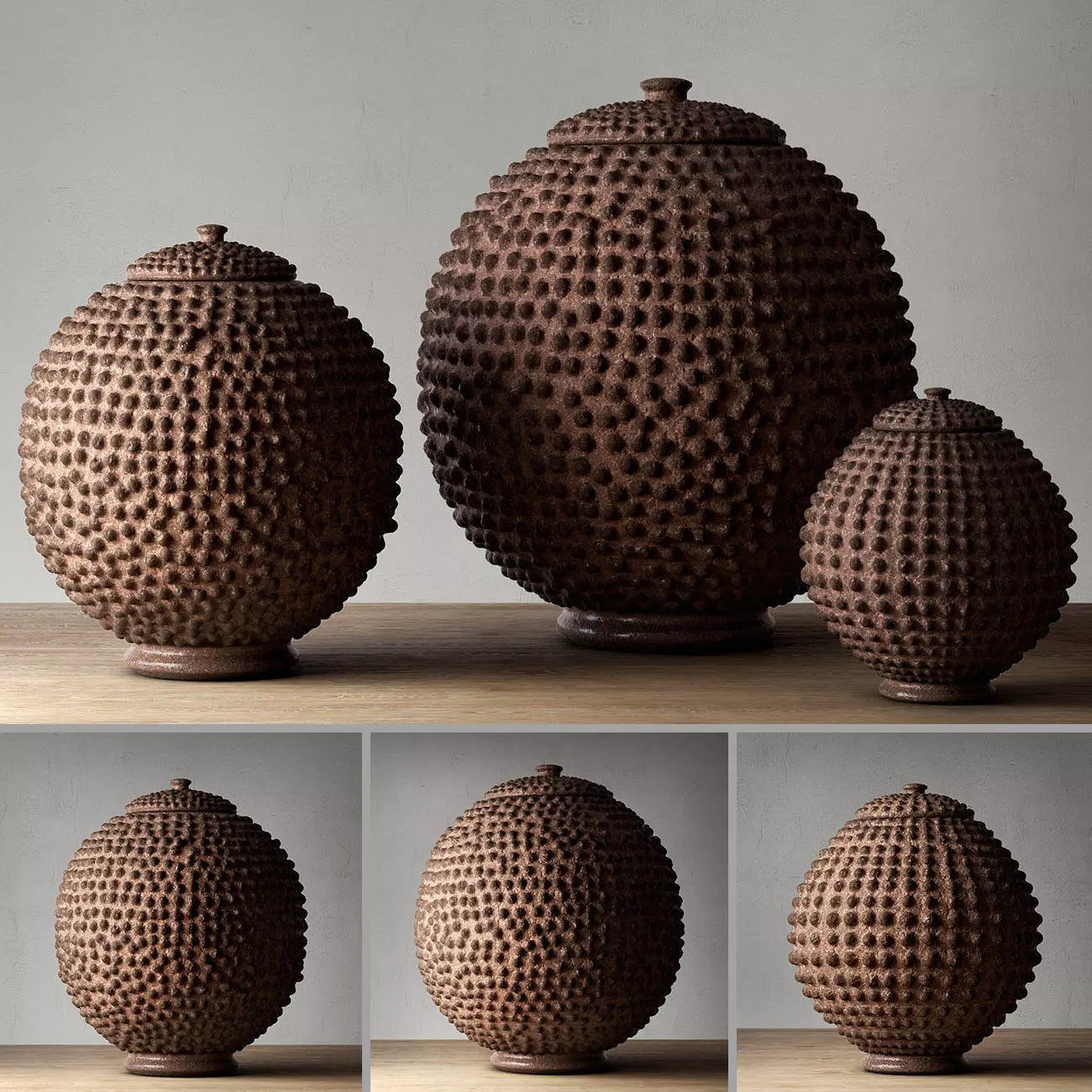 AFRICAN LOBI POT COLLECTION 3D model_0