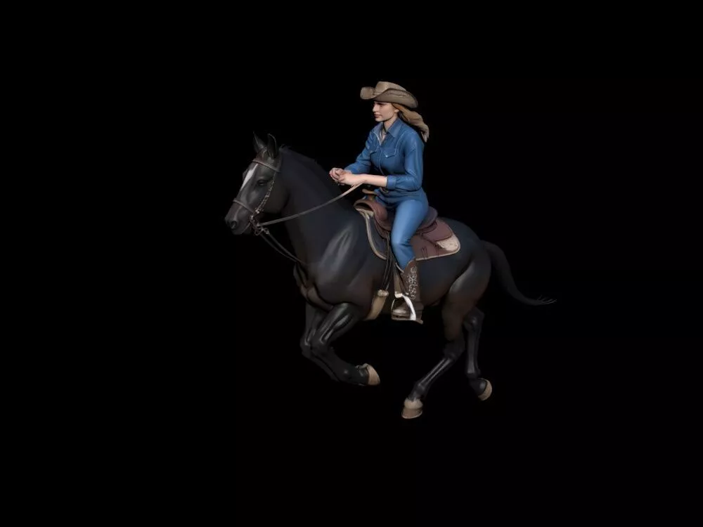 Western cowboy 3D model