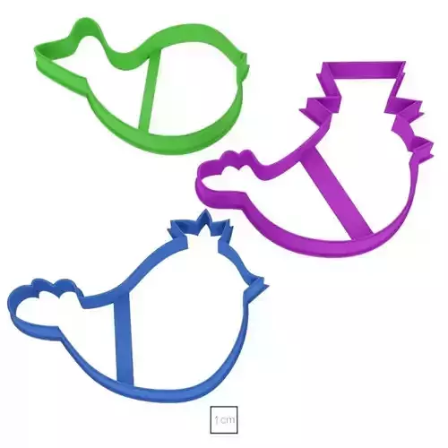 Set Three birds cookie cutter for professional 