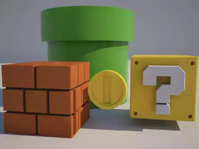 Mario Bros Props 3D model