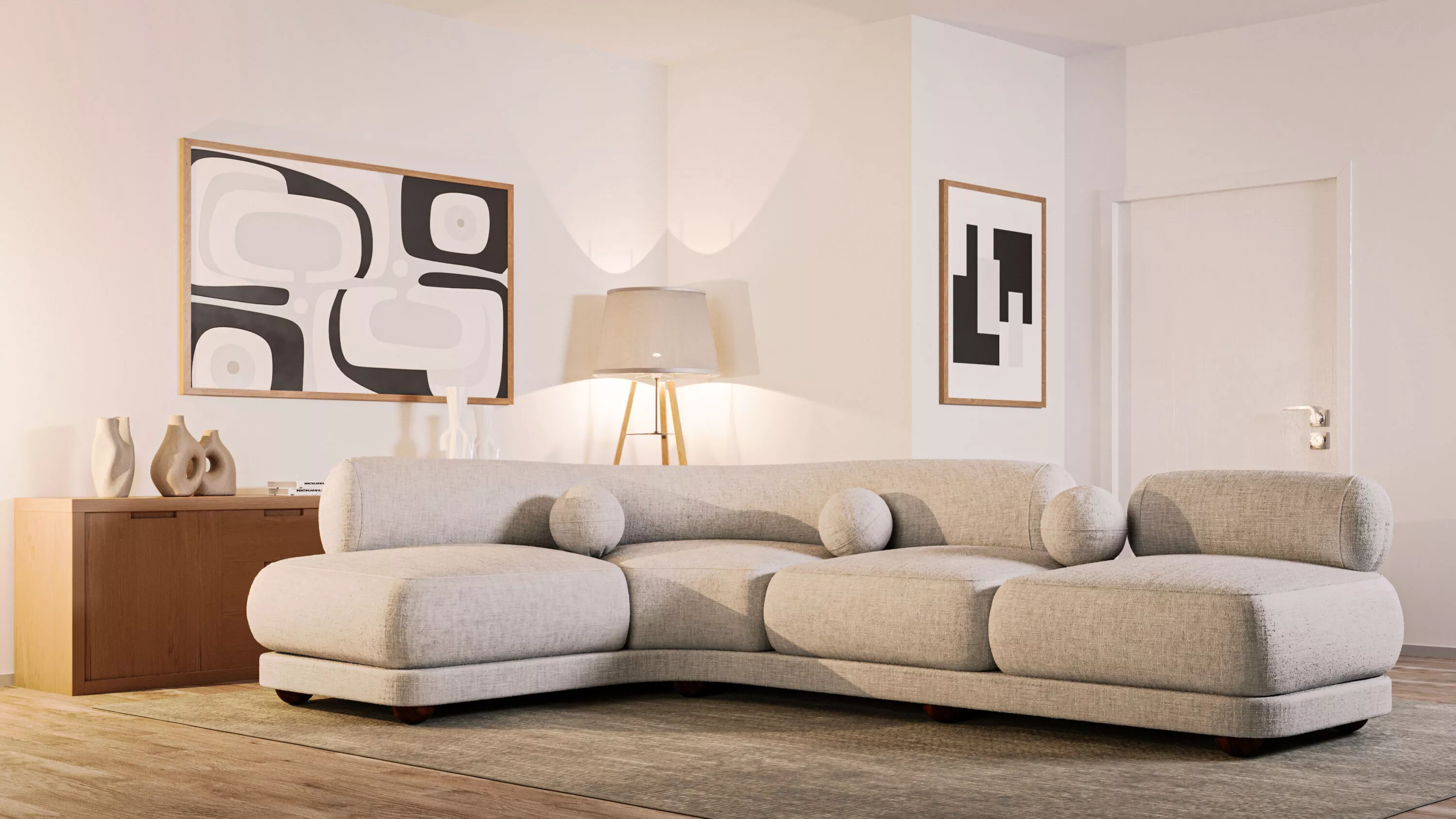 Modern Living Room 3D model