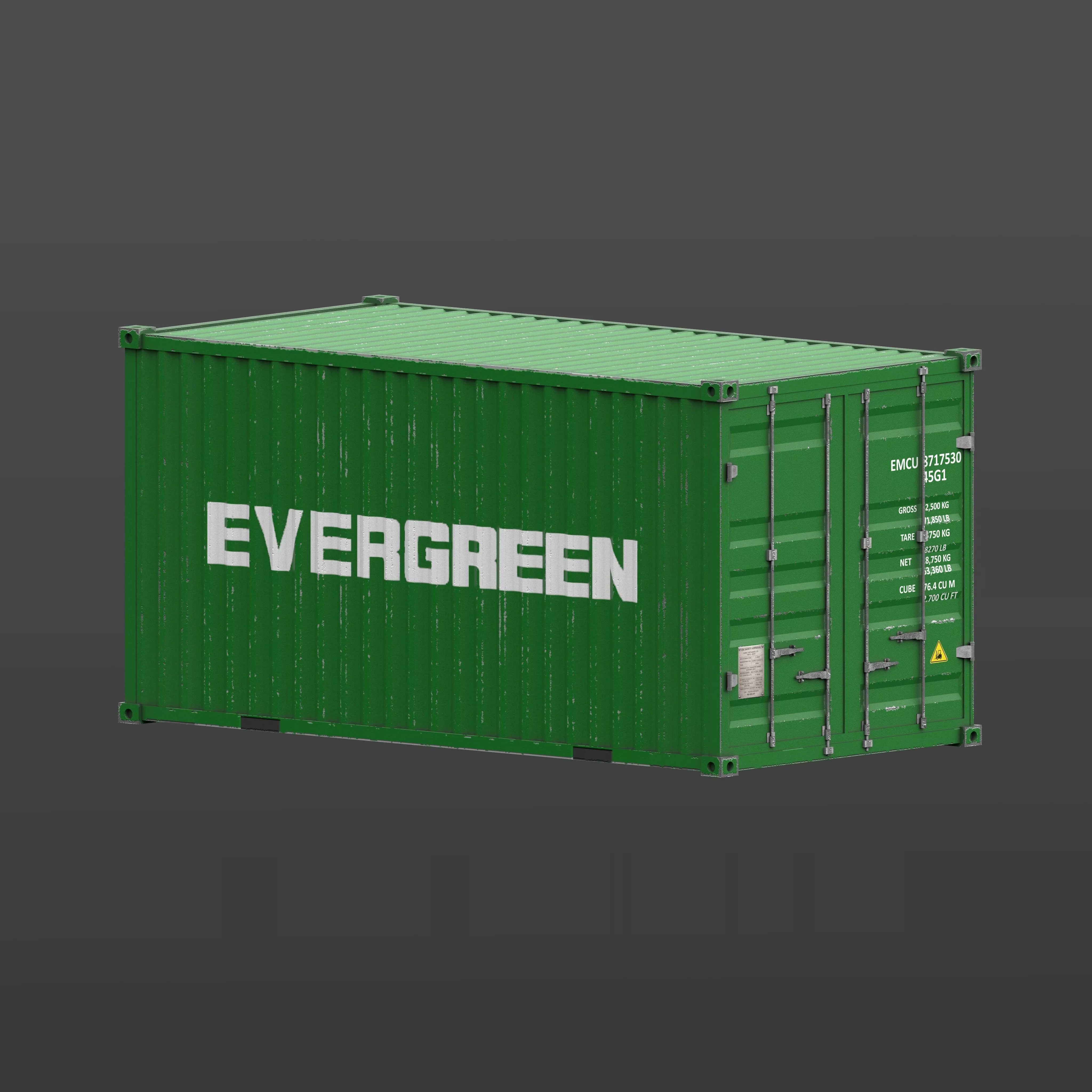 PBR 20 and 40 ft Shipping Cargo Container - Collection Pack Low-poly 3D model