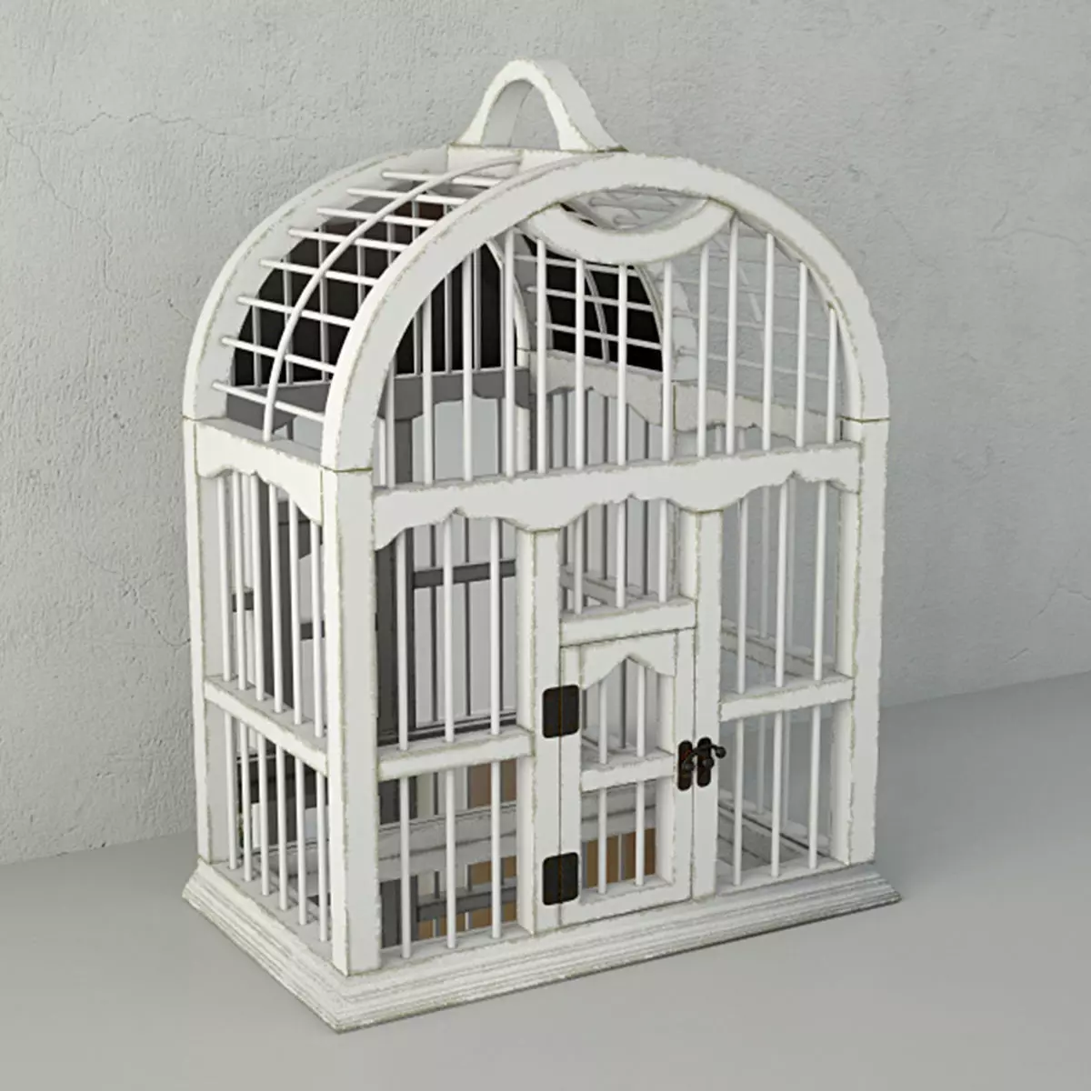 Decorative Cage with Mirror by ZARA HOME 3D model_0