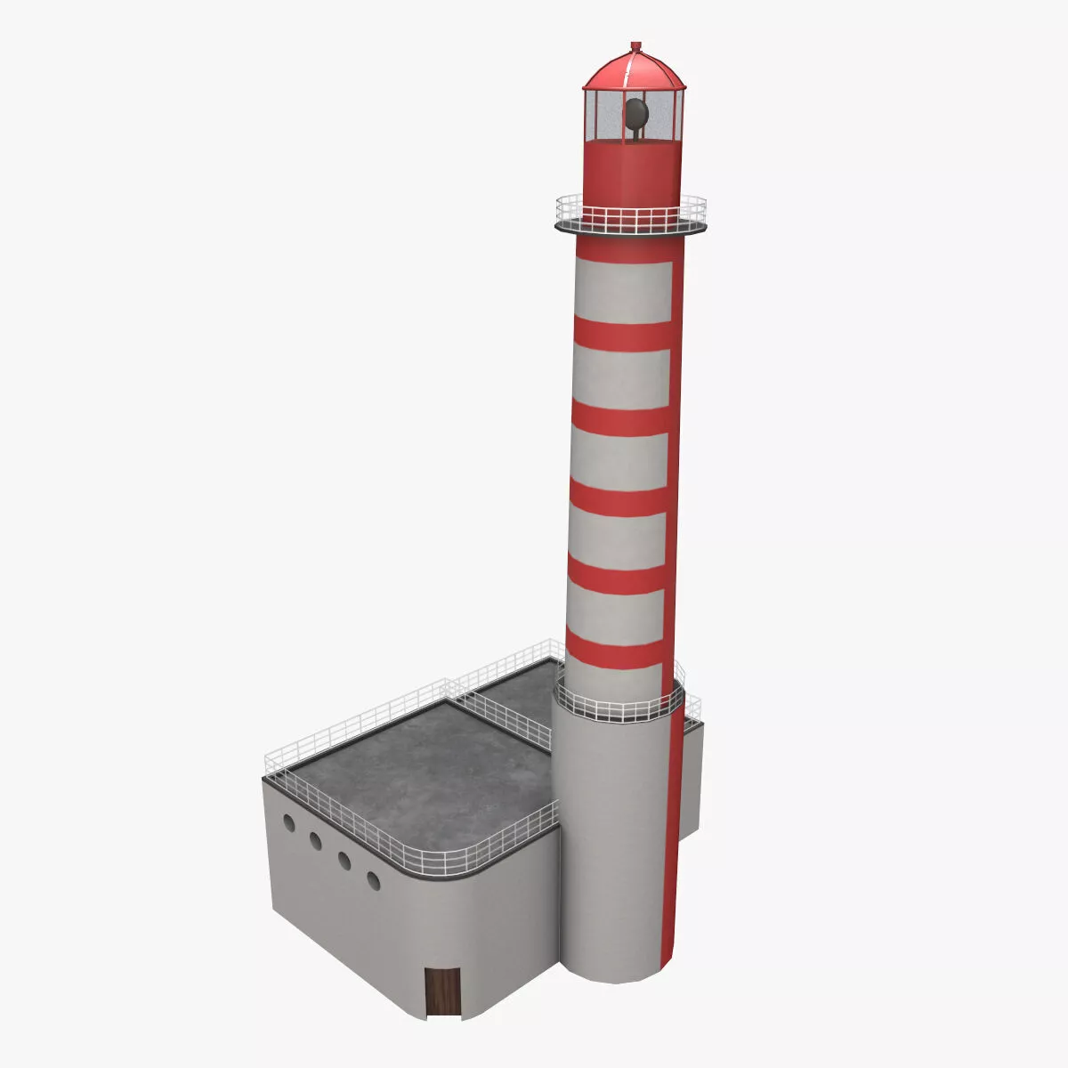 Lighthouse East Mall --190-- Low-poly 3D model