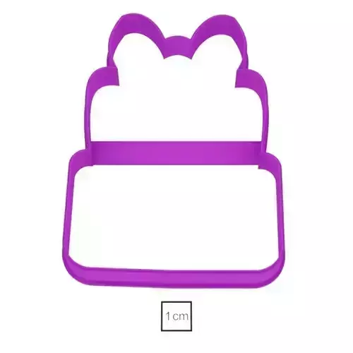 Cake with bow professional cookie cutter