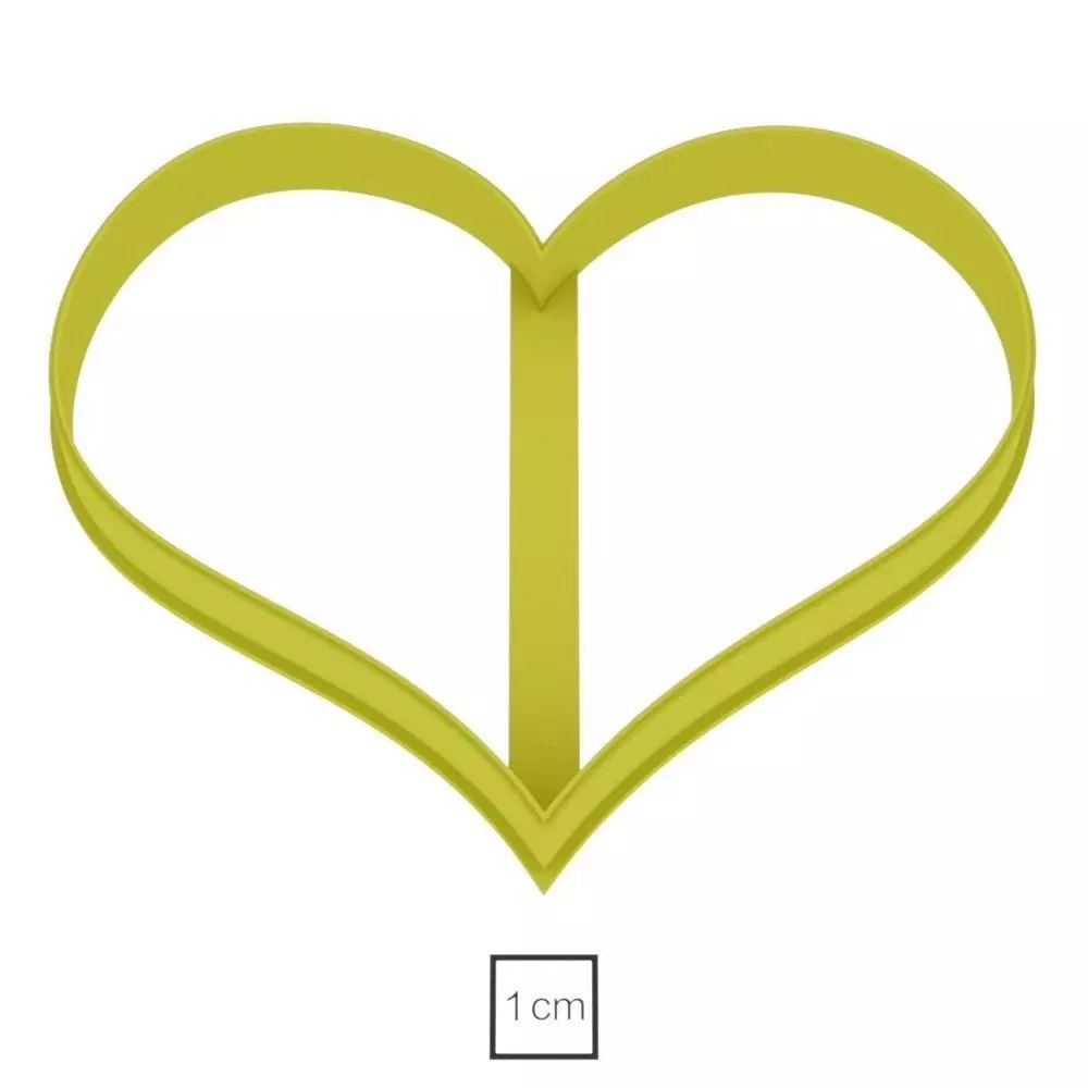 Small heart cookie cutter for professional Free 3D print model