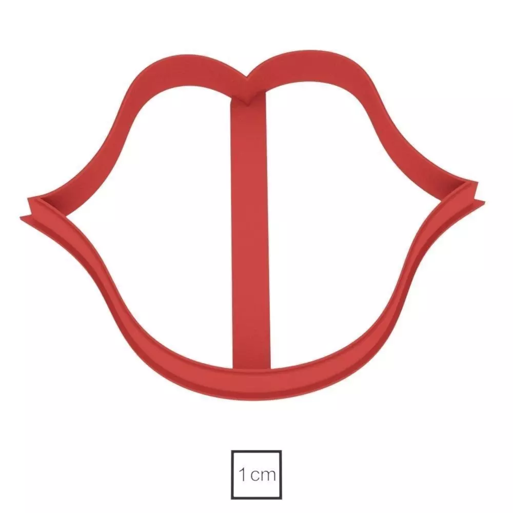 Plump lips cookie cutter for professional Free 3D print model