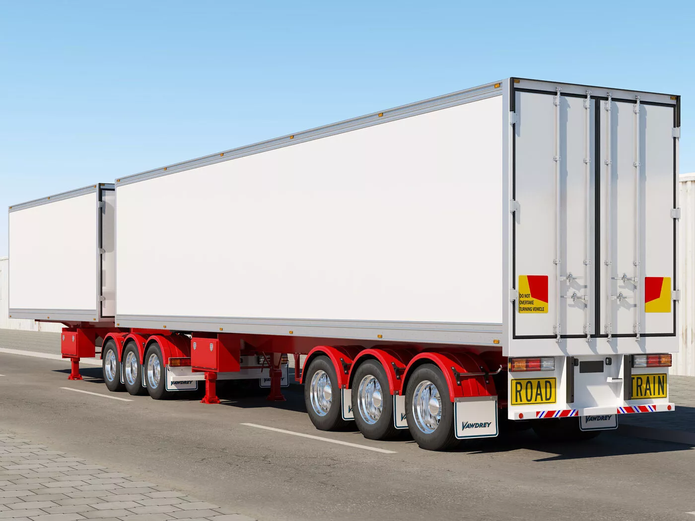 Double Trailer Vawdrey 2 3D model