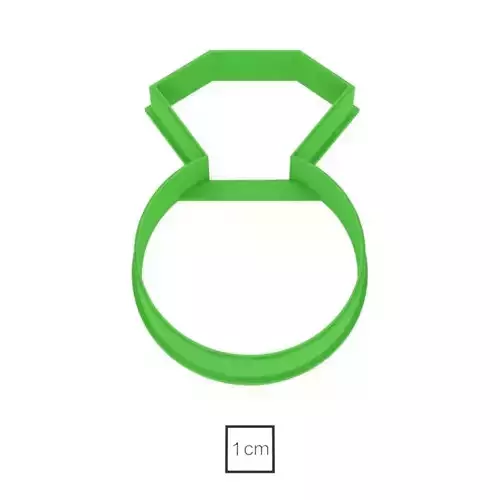 A ring with a diamond cookie cutter for professional 
