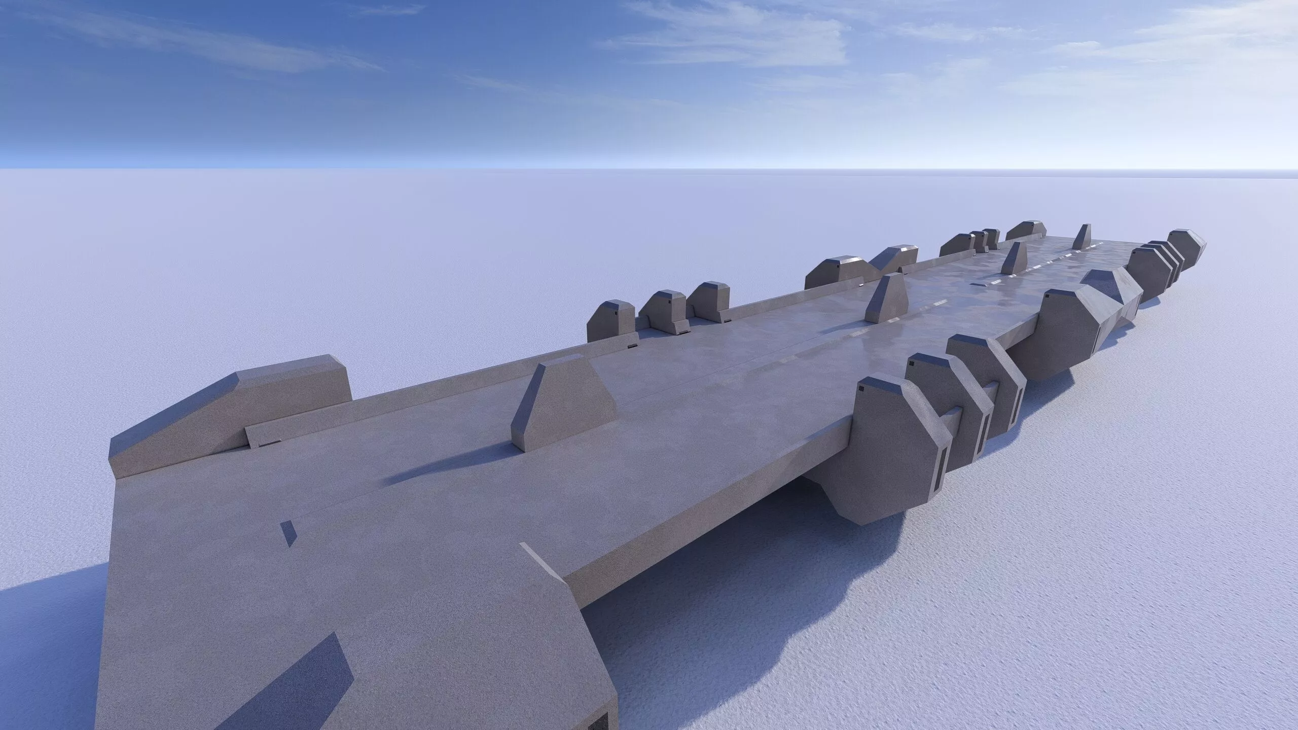 Modern Structural engineering of Metal bridge structure 3D model