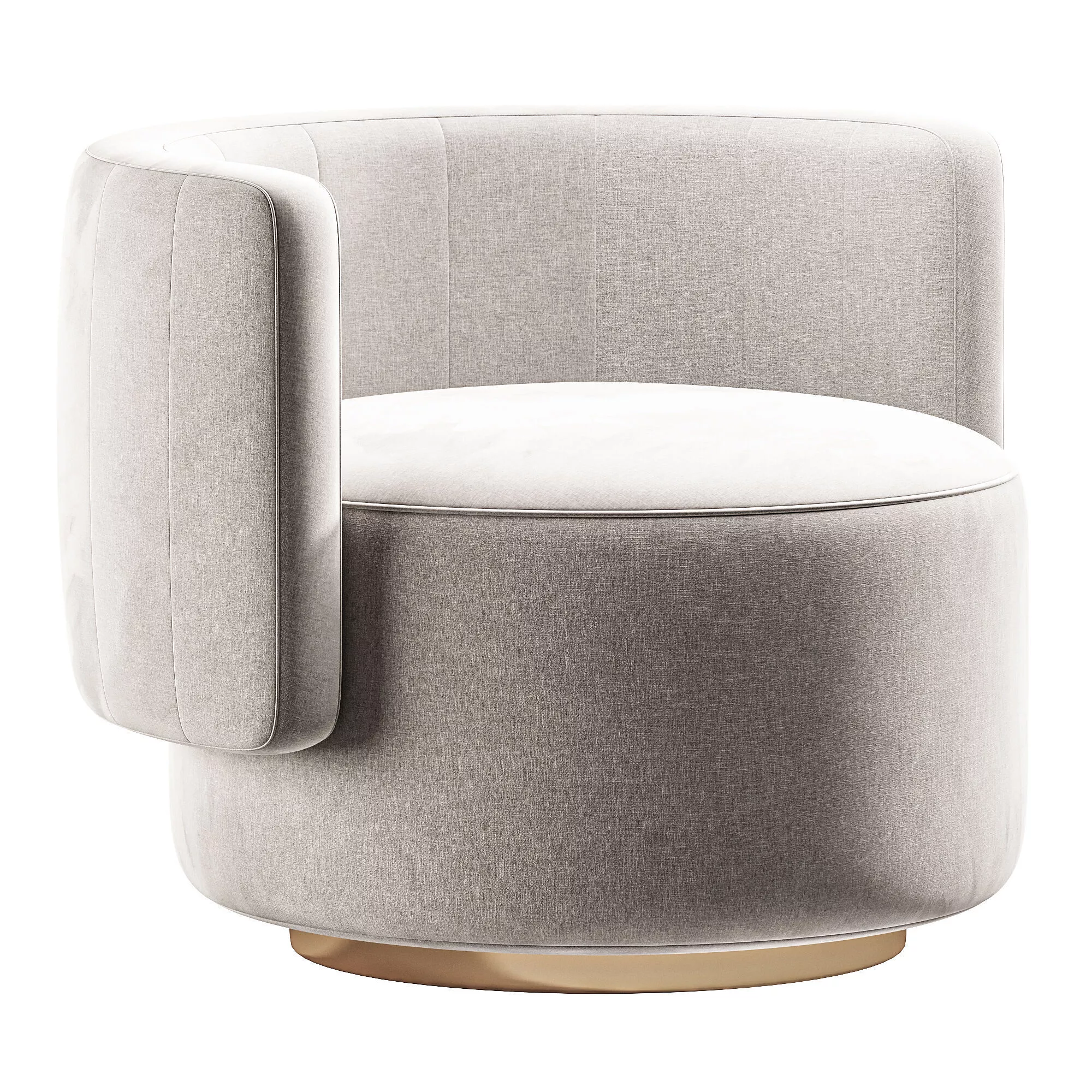 TORII BOLD Swivel leather armchair 3D model
