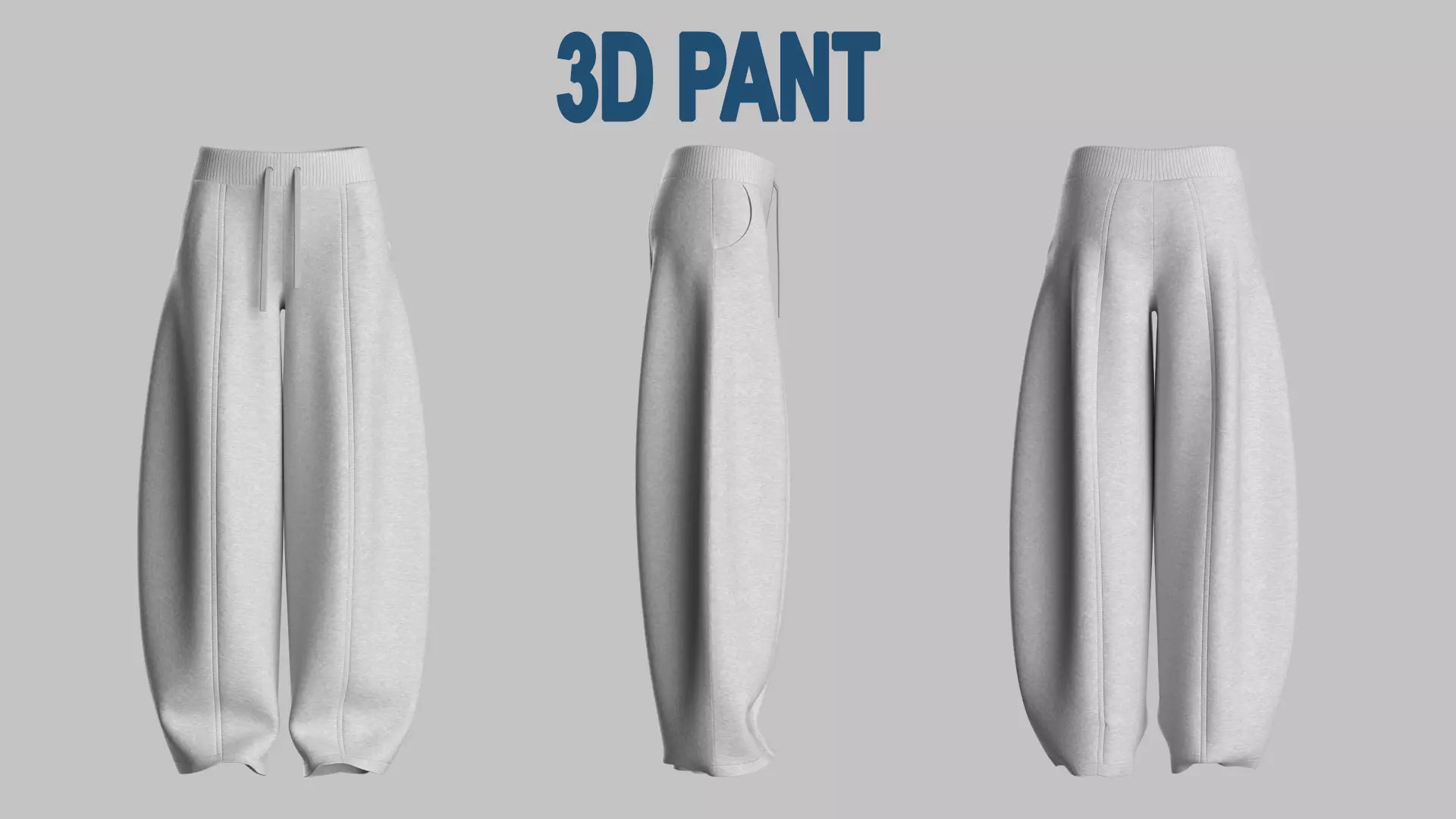 3D Sweatpants Low-poly 3D model