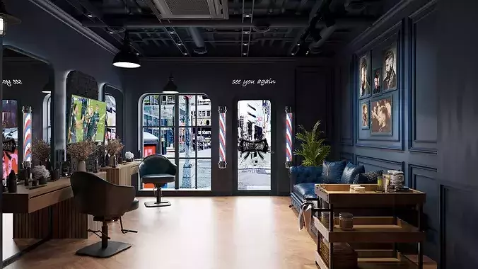 Barber shop interior 