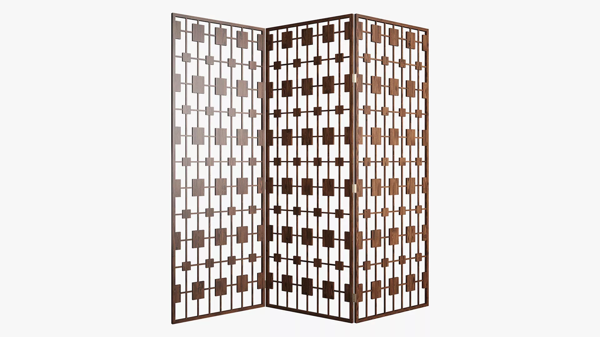 Mid Century Walnut Divider 3D model
