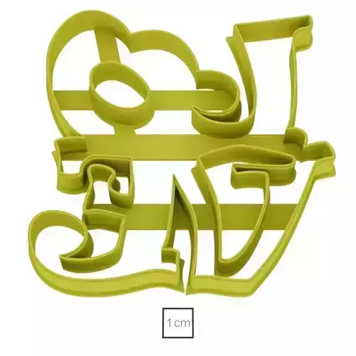 Stamp Love 2 cookie cutter for professional 