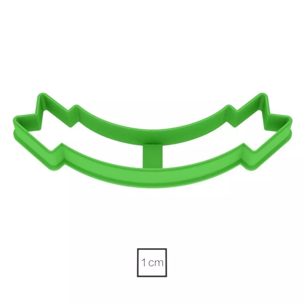 Greeting ribbon Professional cookie cutter Free 3D print model_0