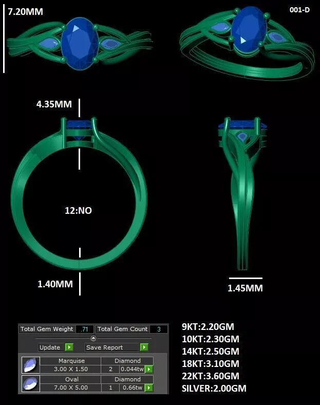 DIAMOND RING FOR HER 3D print model