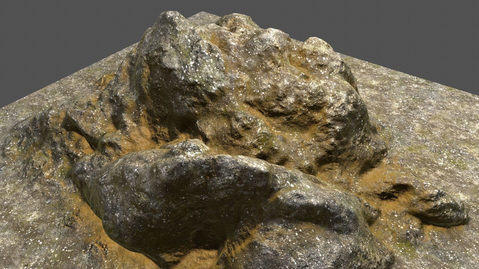 Rock Low-poly 3D model_5