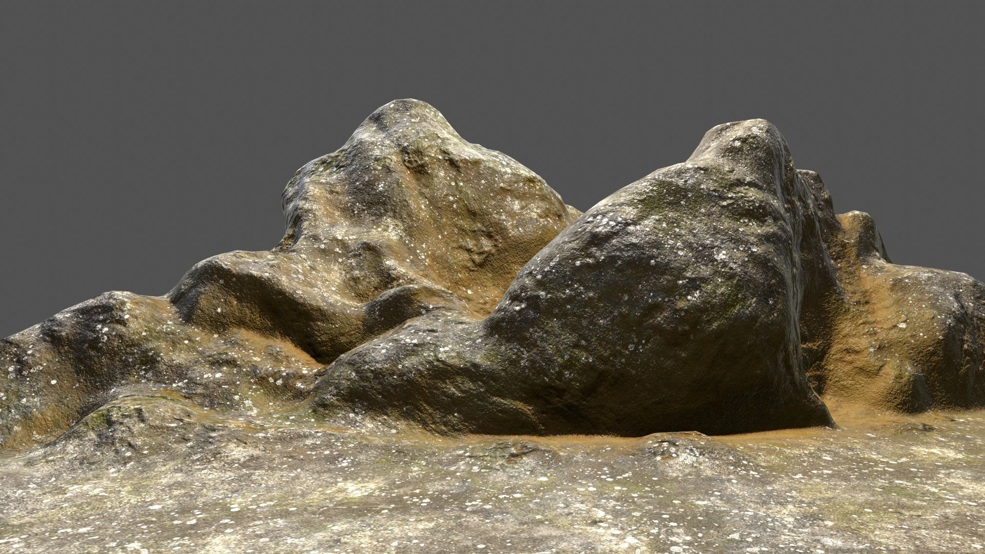 Rock Low-poly 3D model_4