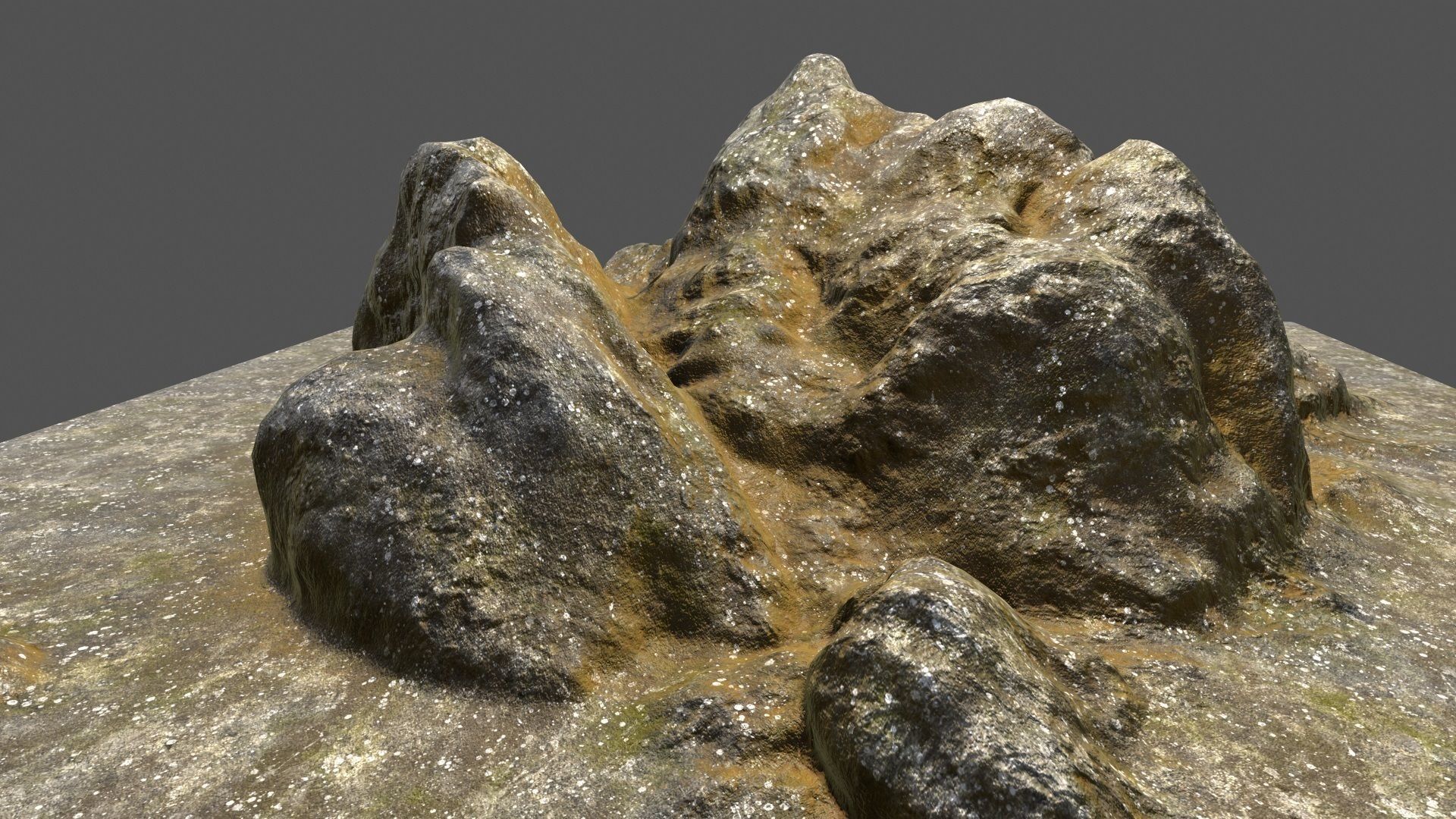 Rock Low-poly 3D model_8