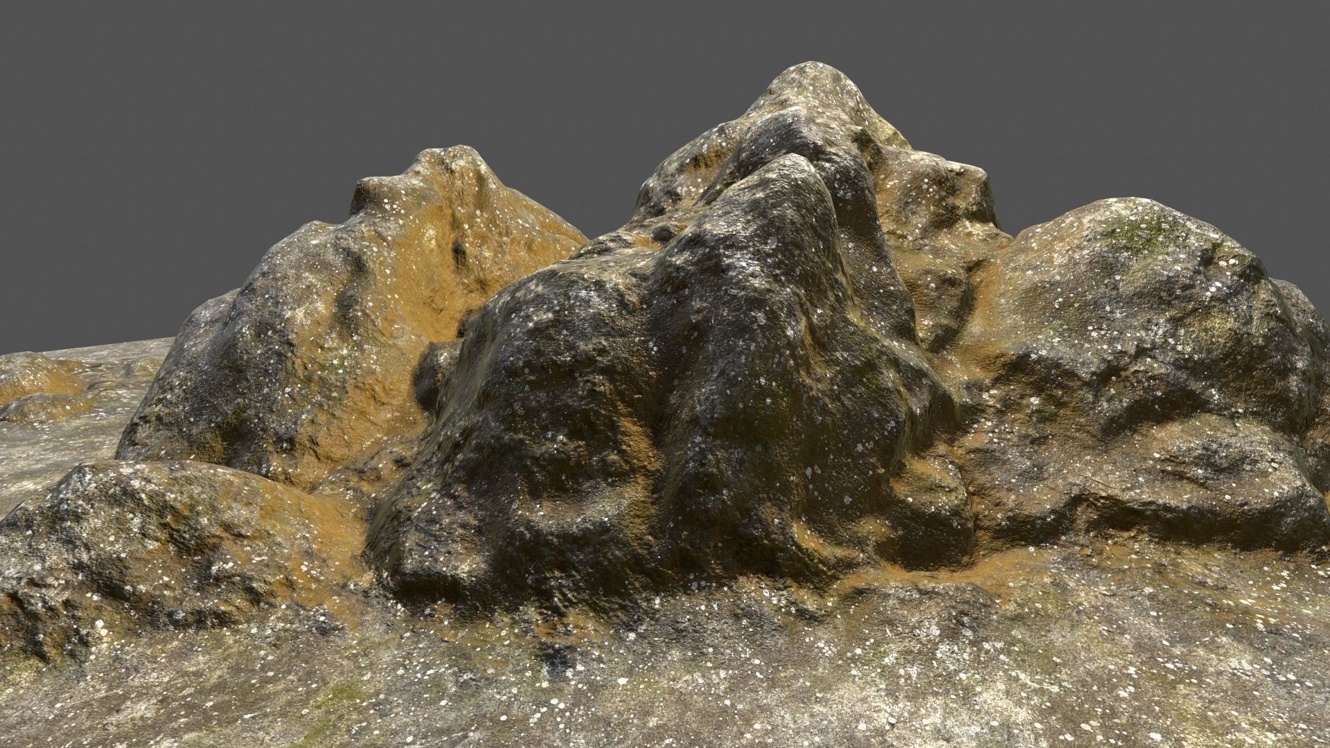 Rock Low-poly 3D model_2