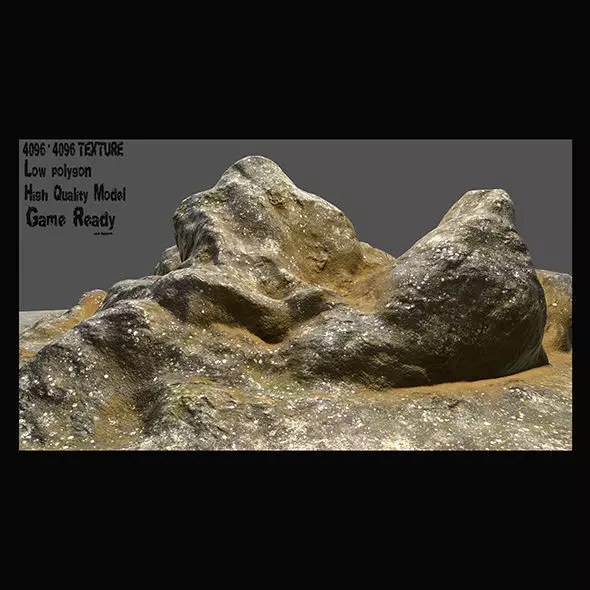 Rock Low-poly 3D model_0