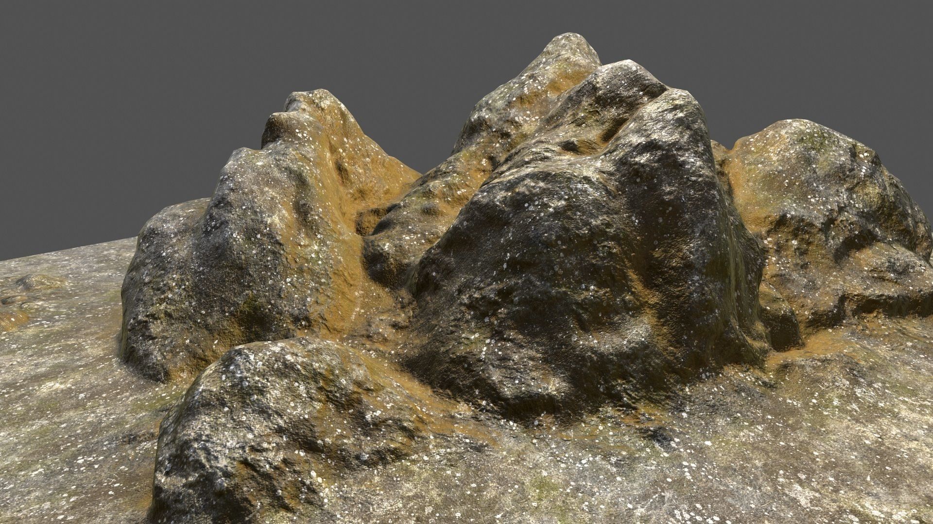 Rock Low-poly 3D model_3