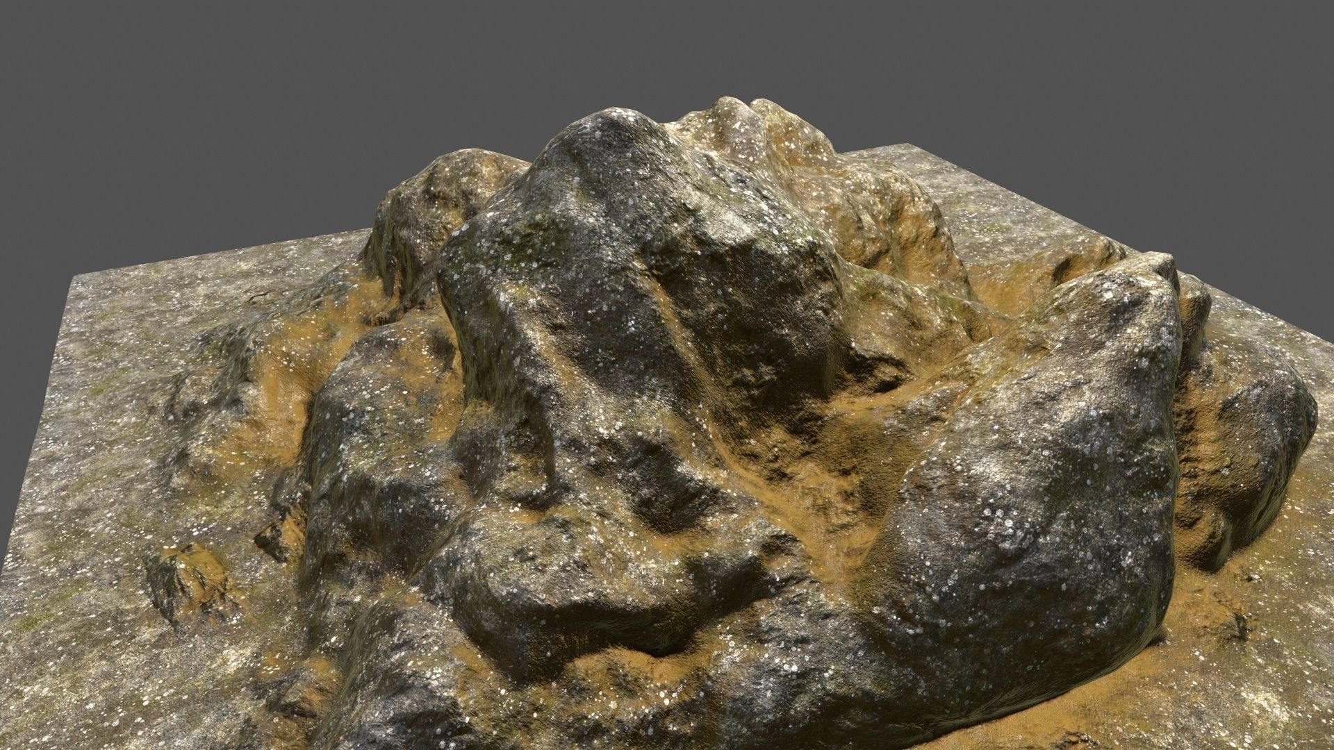 Rock Low-poly 3D model_7