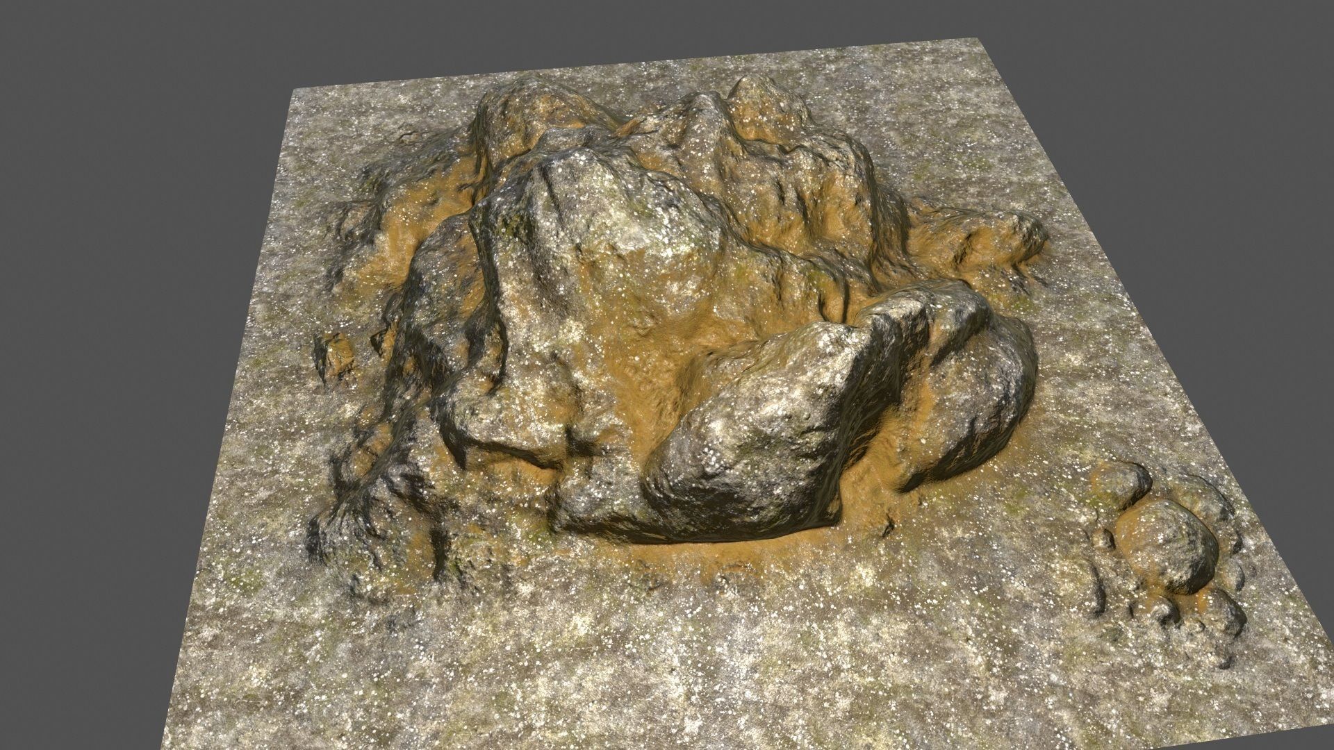 Rock Low-poly 3D model_22