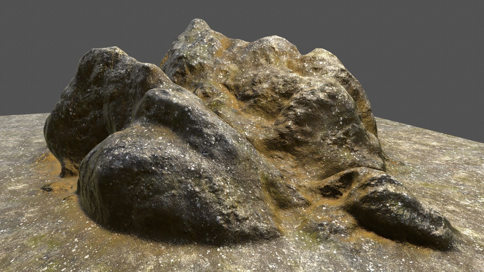 Rock Low-poly 3D model_12