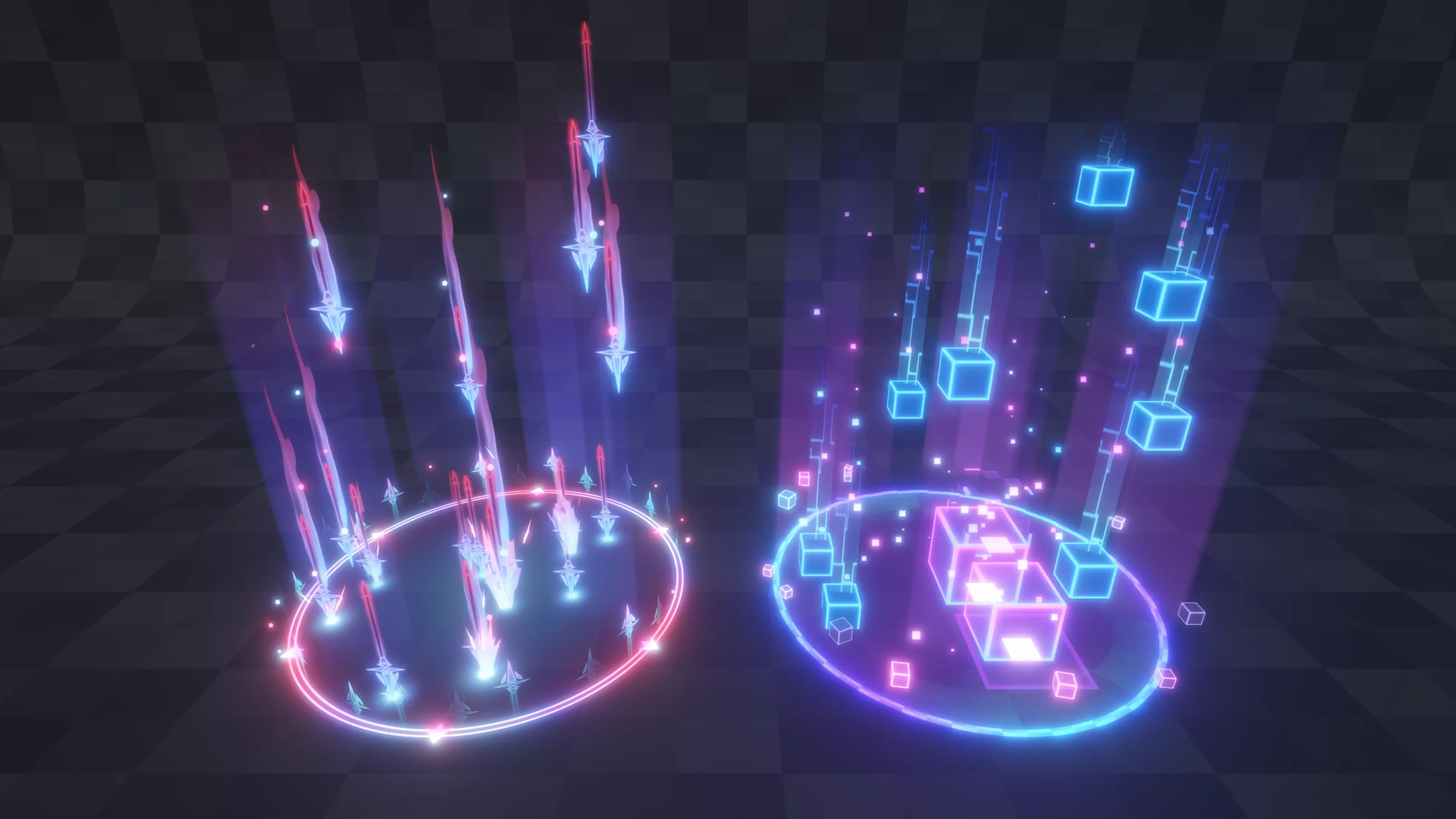 Unity VFX Falling Object Attack Effect Part4 Low-poly 3D model