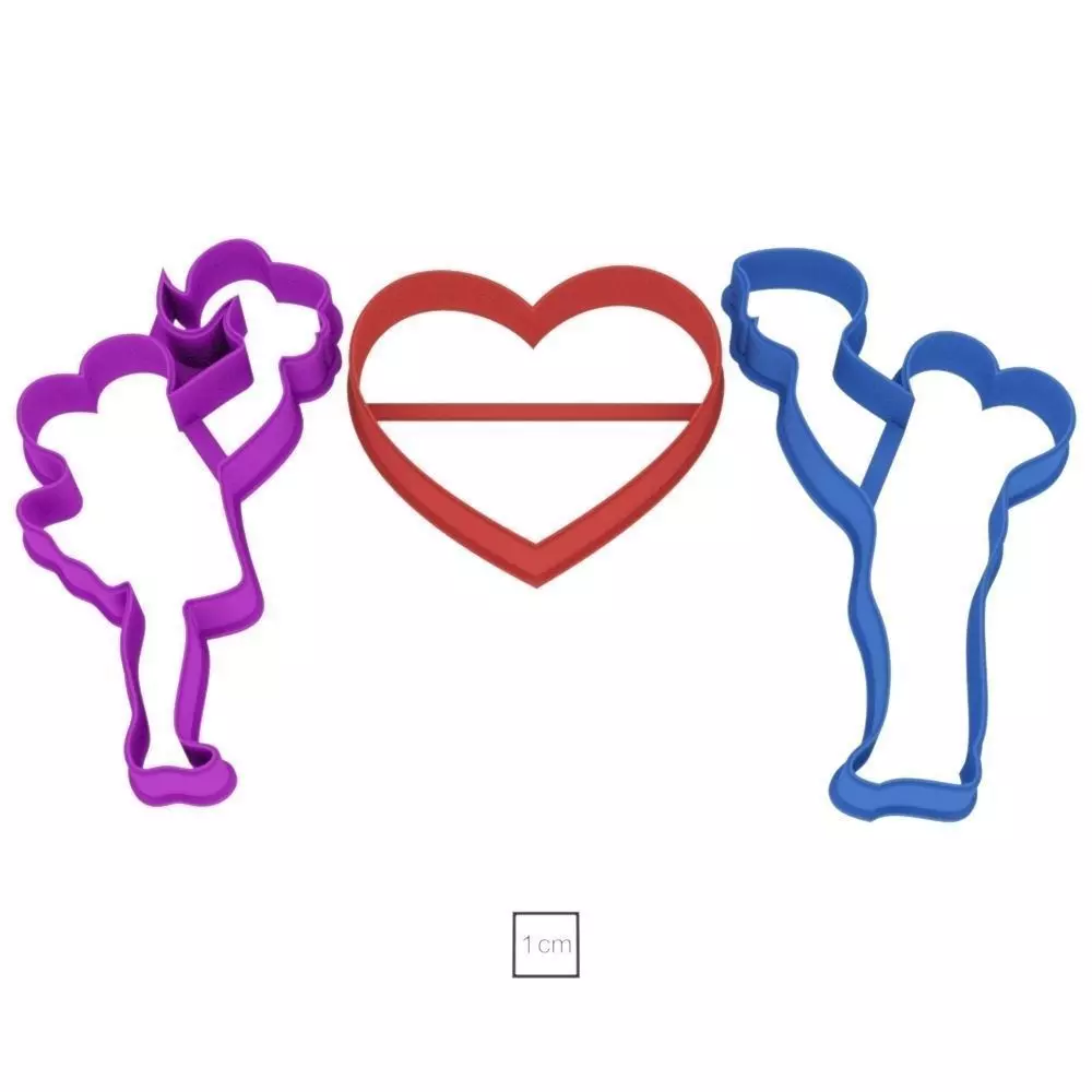 Big love 3 professional cookie cutter Free 3D print model