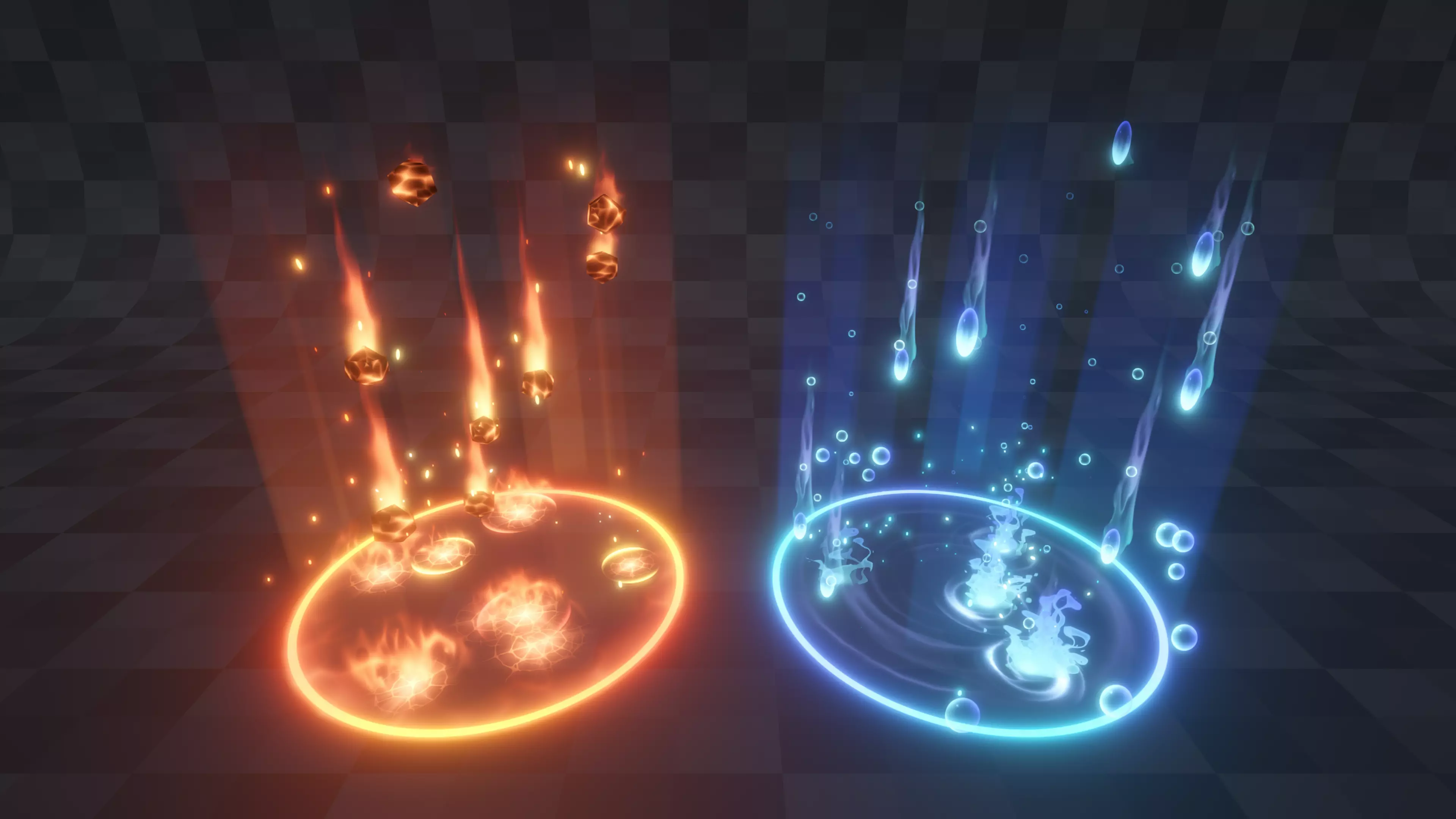 Unity VFX Falling Object Attack Effect Part2 Low-poly 3D model