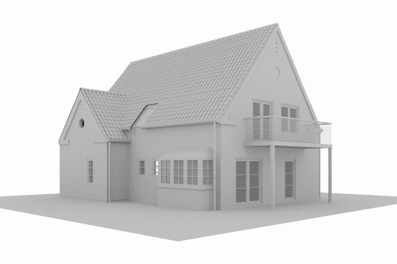 Danish Family House 3D model