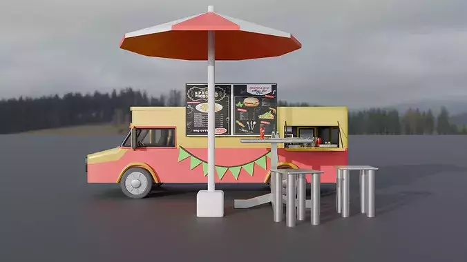 Food Truck Street Kitchen Mobile Catering Vehicle