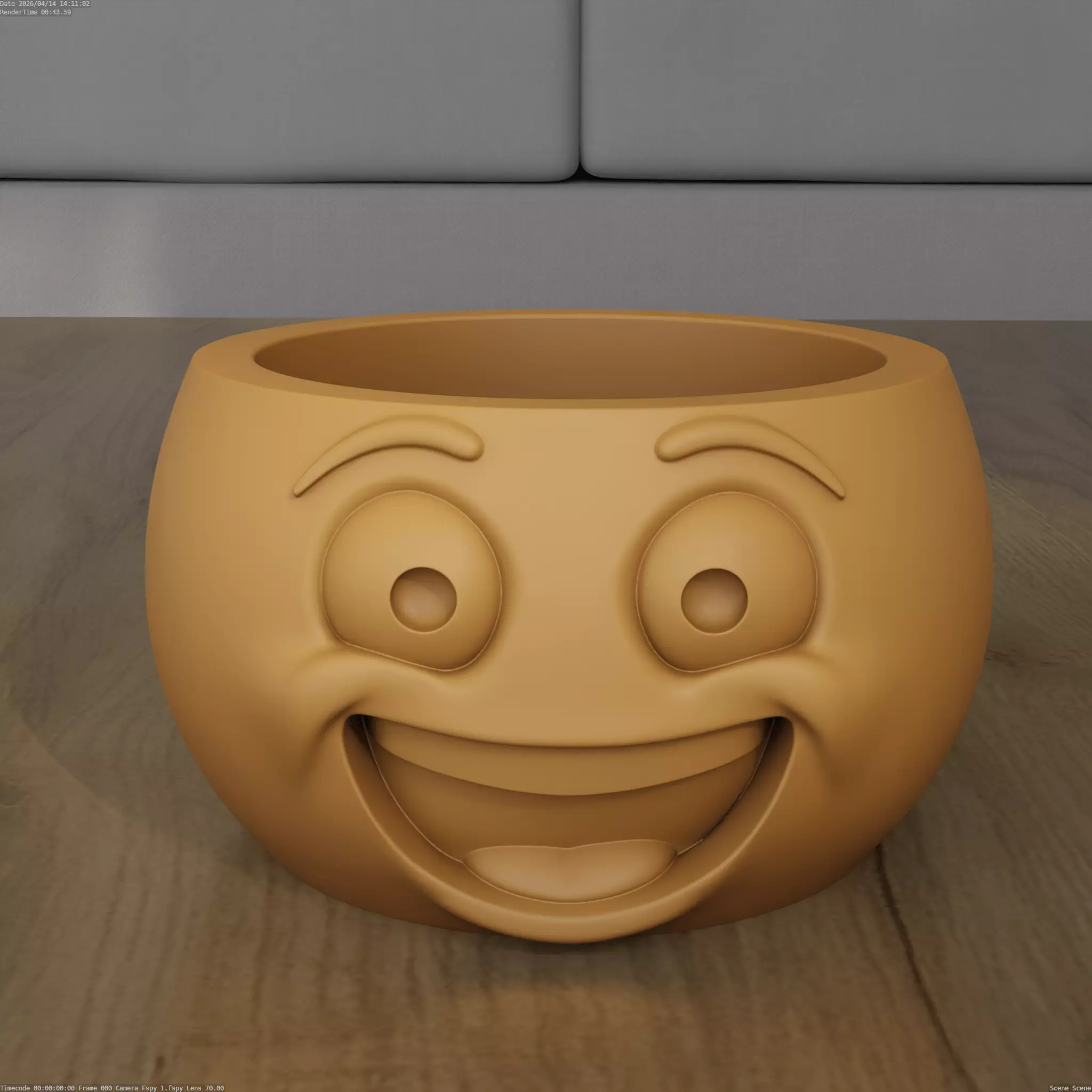 Cute Smiley Happy Face Planter and Character Pot STL 3D print model
